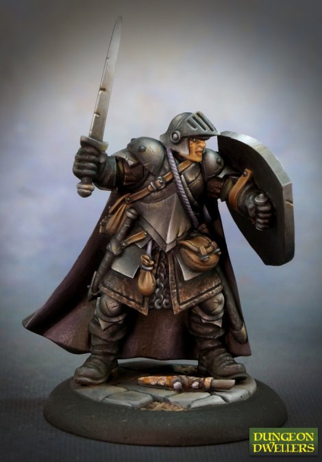 Reaper 07002: Baran Blacktree, Veteran Warrior  Metal Miniature