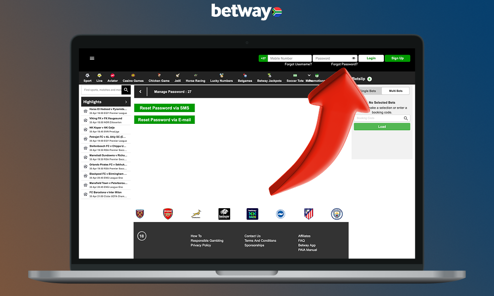 Betway login